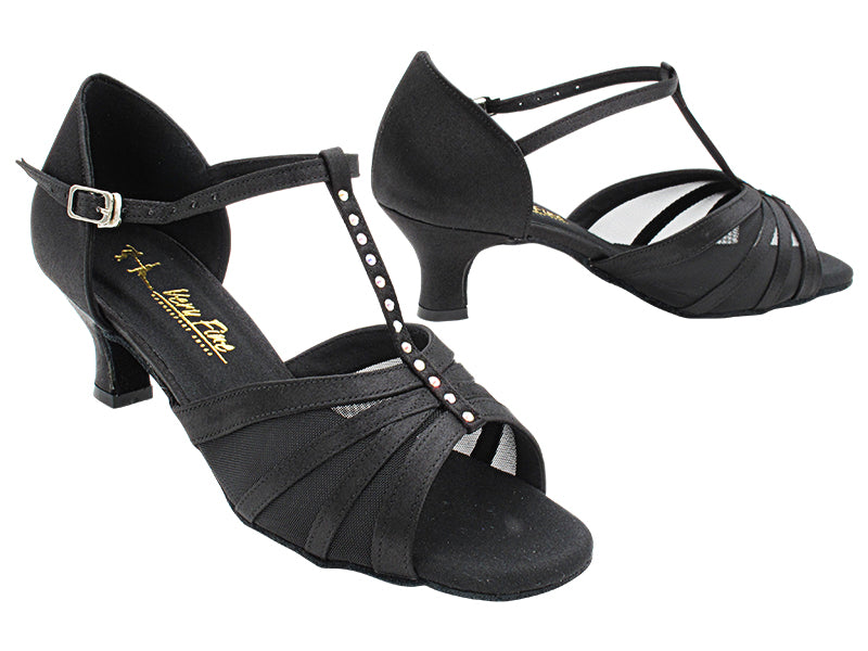 1713 Black Satin with 2.5" Heel (2899) in the photo