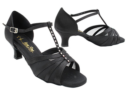 1713 Black Satin with 2.5" Heel (2899) in the photo