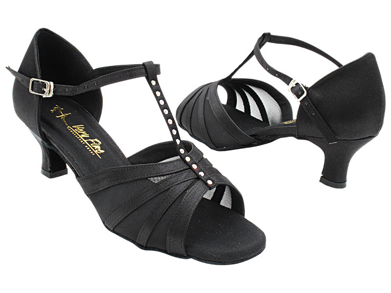 1713 Black Satin with 2.5" Heel (2899) in the photo