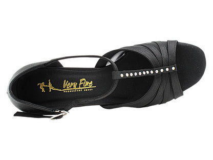 1713 Black Satin with 2.5" Heel (2899) in the photo