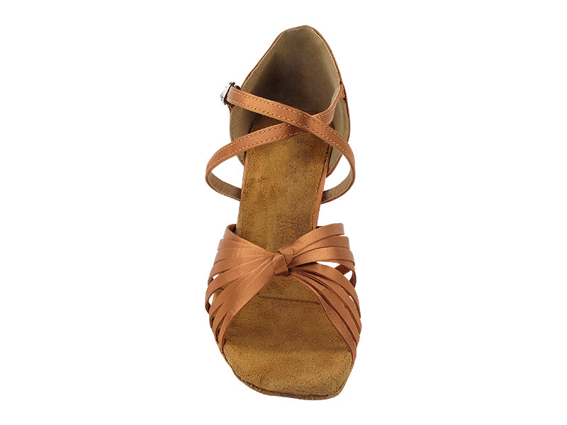 1714X Dark Tan Satin with 3&quot; Heel (6812) in the photo