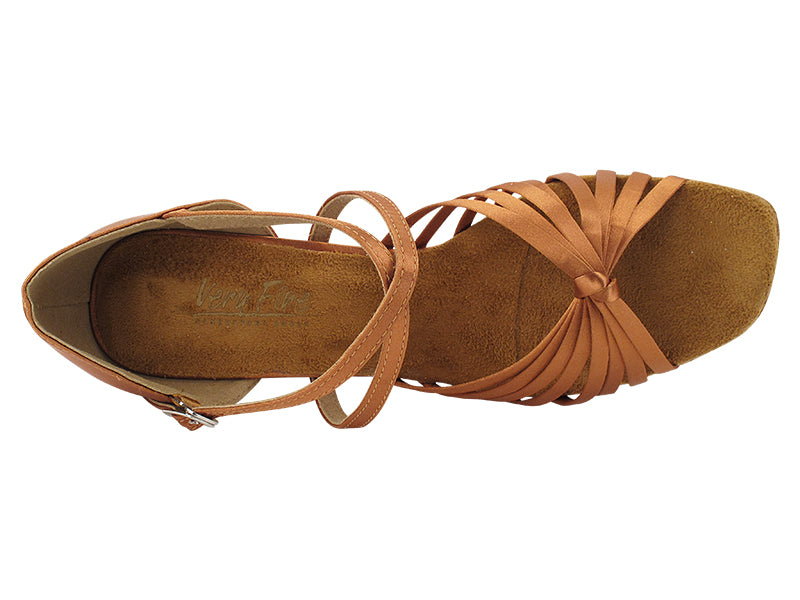 1714X Dark Tan Satin with 3" Heel (6812) in the photo