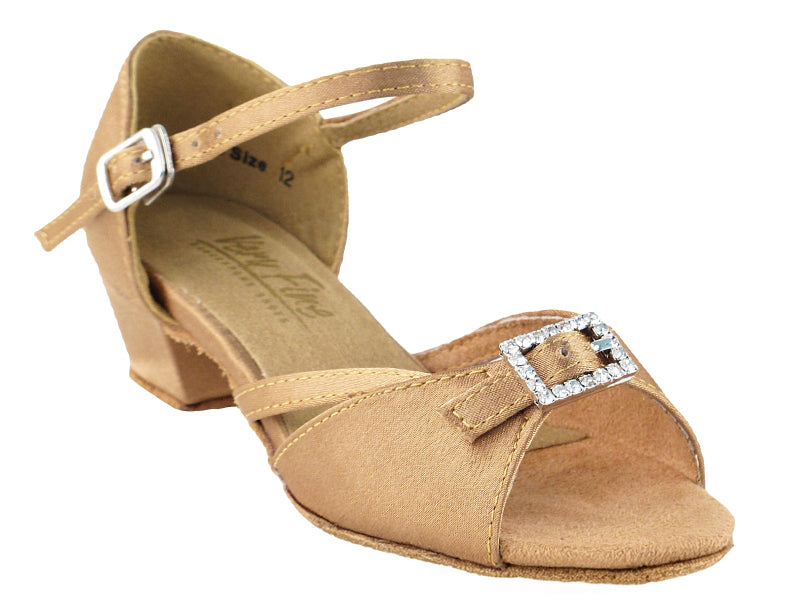 1720G Brown Satin with 1.5" heel in the photo