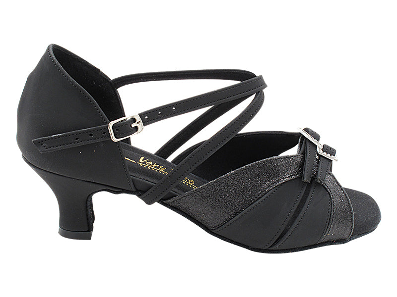 1724LEDSS 72 Black Nubuck &amp; Black Stardust with 2&quot; Slim Heel (289B) in the photo