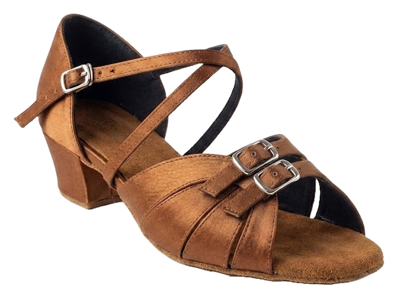 1724G Dark Tan Satin with 1.5" heel in the photo