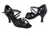 1728 127 Black Stardust_Black Satin_Stone with 2.75" Heel in the photo