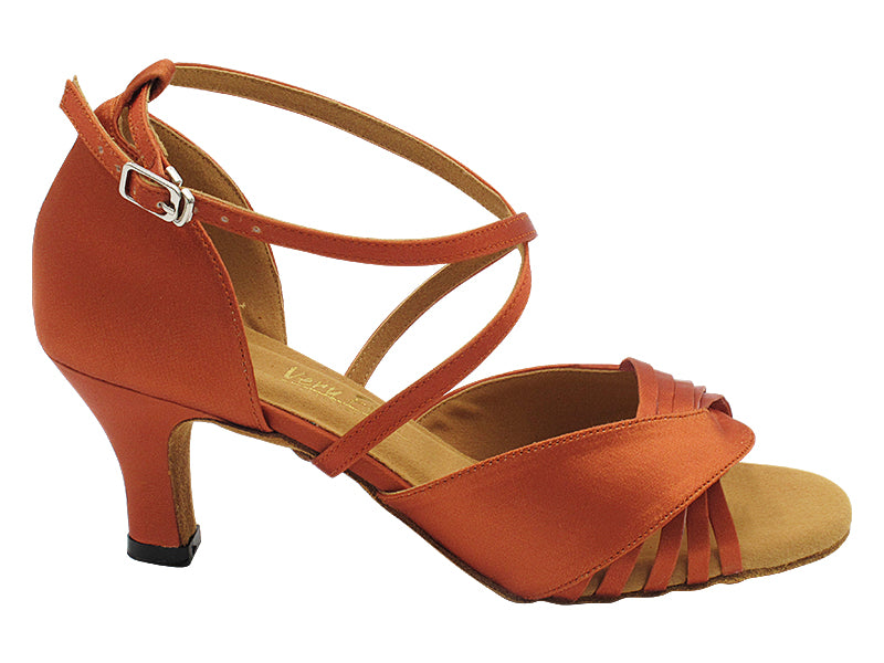 1731 Dark Tan Satin with 2.5&quot; Heel (2899) in the photo