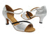 1734 Light Silver Leather_Black Satin Trim with 2.5" Heel (2899) in the photo