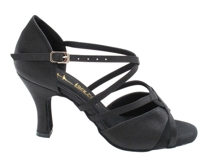 1737 Black Satin with 3" Heel (6812) in the photo