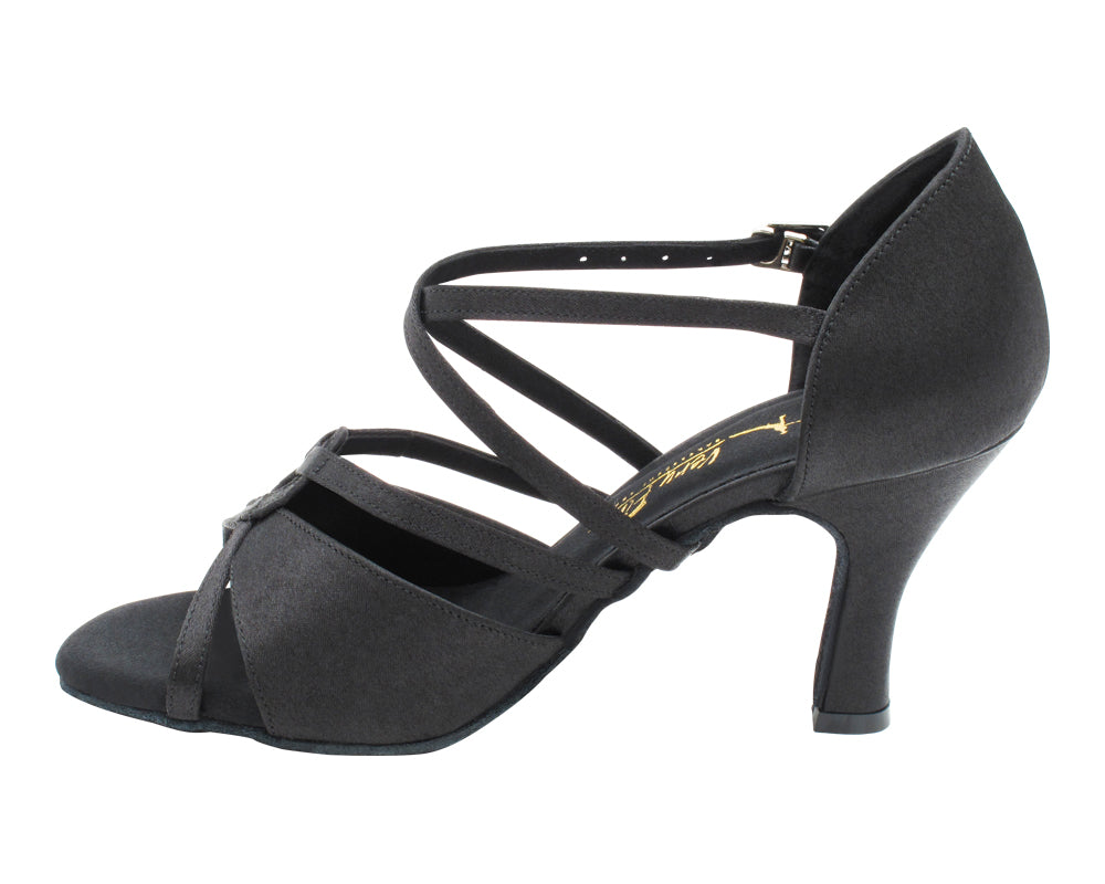 1737 Black Satin with 3" Heel (6812) in the photo