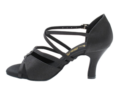 1737 Black Satin with 3" Heel (6812) in the photo