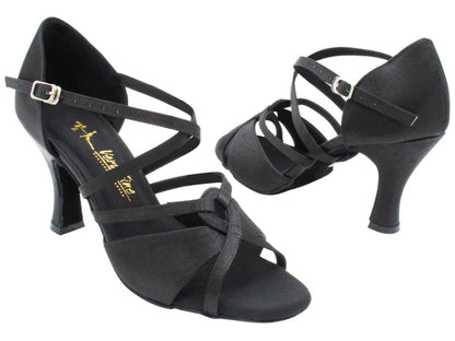 1737 Black Satin with 3" Heel (6812) in the photo