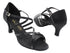 1740 Black Satin & Black Patent Trim with 2.5" Heel (2899) in the photo