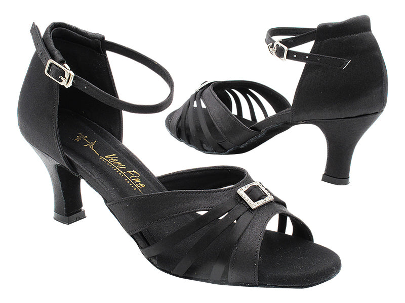 1742 Black Satin with 2.5&quot; Heel (2899) in the photo