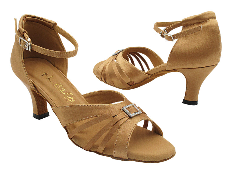 1742 Brown Satin with 2.5&quot; Heel (2899) in the photo