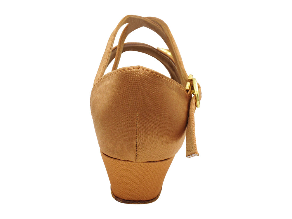 1758G Brown Satin with 1.5" heel in the photo