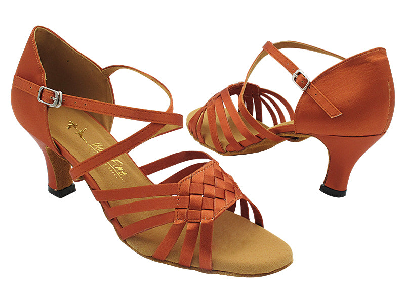 1765 Dark Tan Satin with 2.5&quot; Heel (2899) in the photo