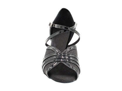1774 Black Glitter &amp; Black Patent Trim with 2.5" Heel (2899) in the photo