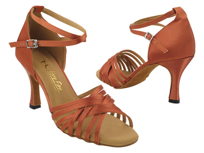 1784LEDSS Dark Tan Satin  3&quot; Heel (5059) in the photo