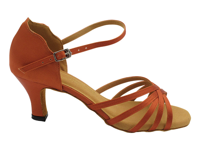 1785 Dark Tan Satin with 2.5&quot; Heel (2899) in the photo