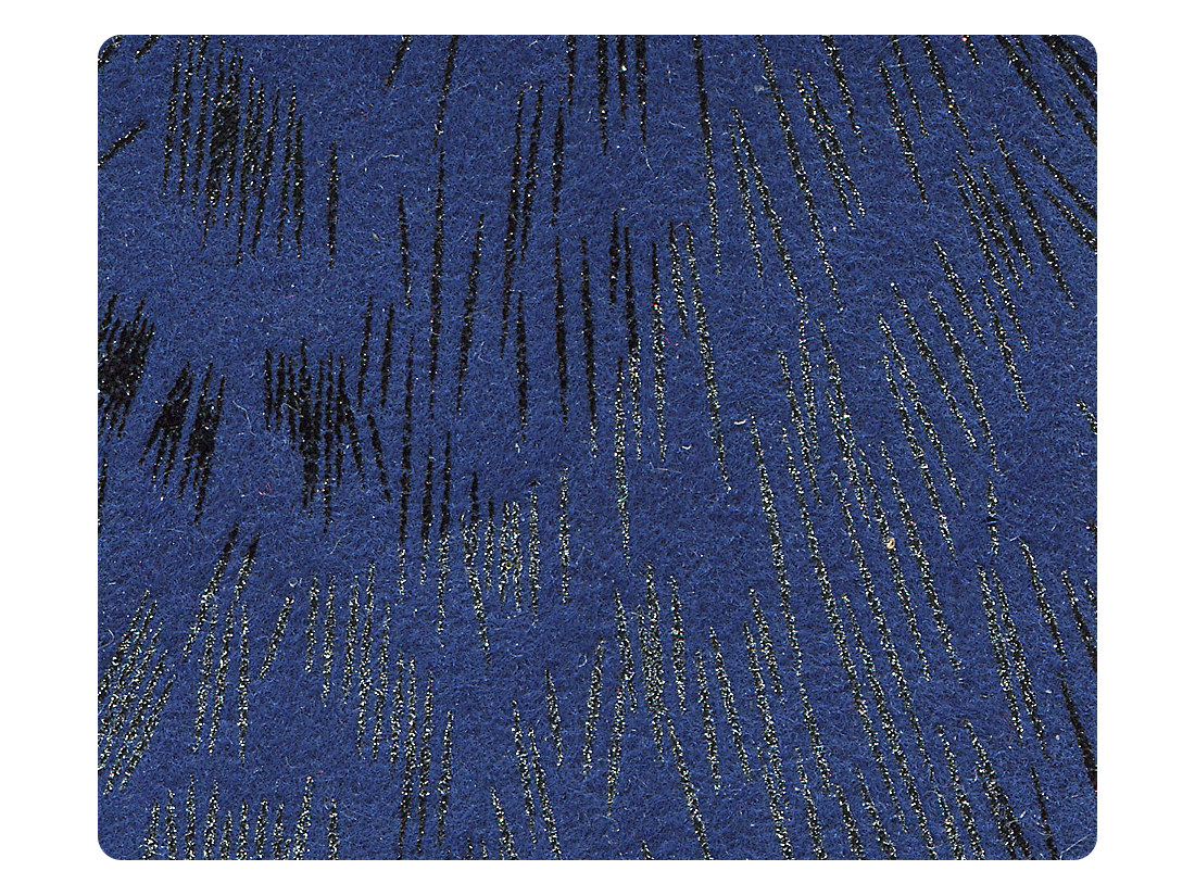 178 Pine Pattern Blue Velvet Fabric Swatch