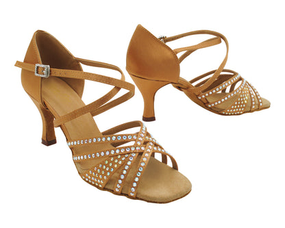 1790Bling Brown Satin with 2.75" Flare Heel (1995) in the photo