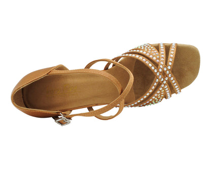 1790Bling Brown Satin with 2.75" Flare Heel (1995) in the photo