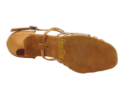 1790Bling Brown Satin with 2.75" Flare Heel (1995) in the photo