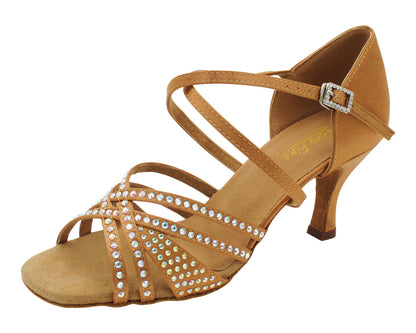 1790Bling Brown Satin with 2.75" Flare Heel (1995) in the photo