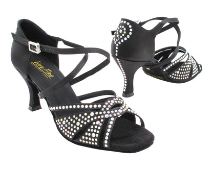 1791Bling Black Satin with 2.75" Flare Heel (1995) in the photo