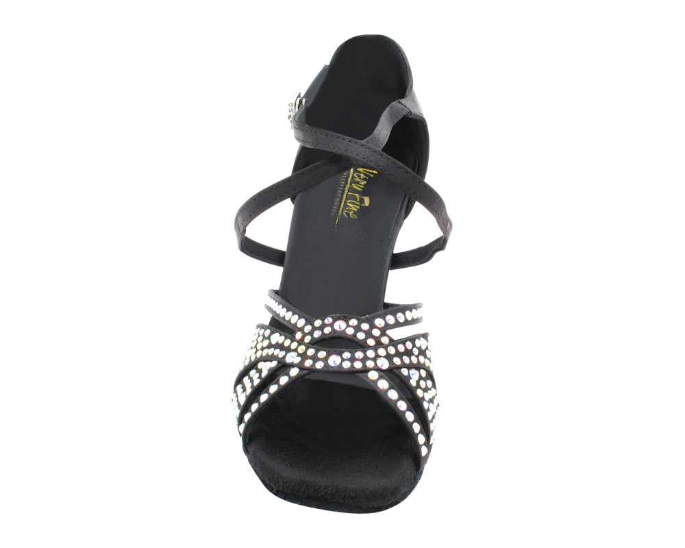 1791Bling Black Satin with 2.75" Flare Heel (1995) in the photo