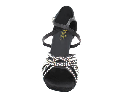 1791Bling Black Satin with 2.75" Flare Heel (1995) in the photo