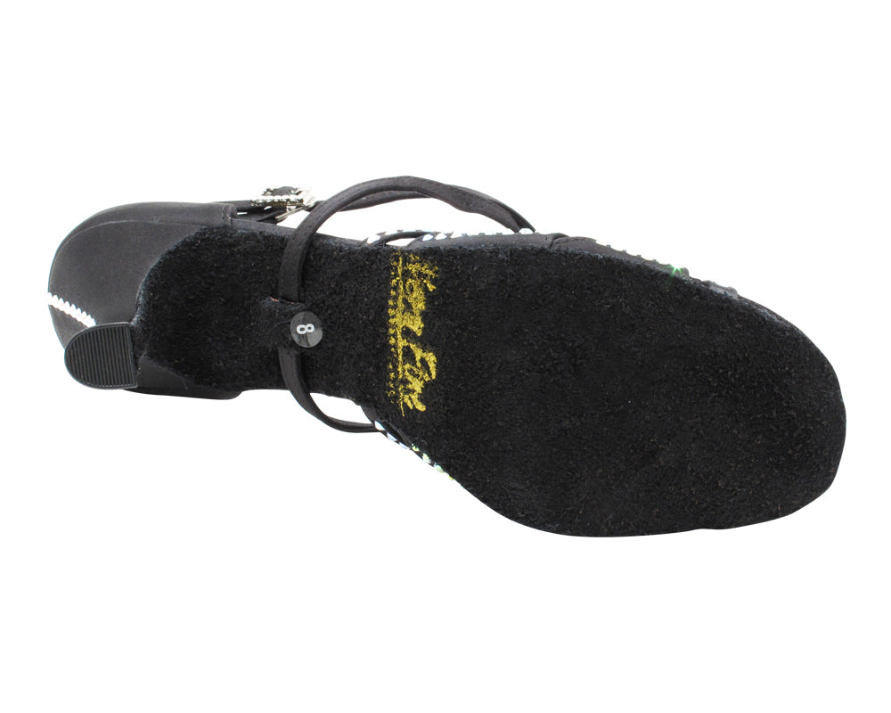 1791Bling Black Satin with 2.75" Flare Heel (1995) in the photo