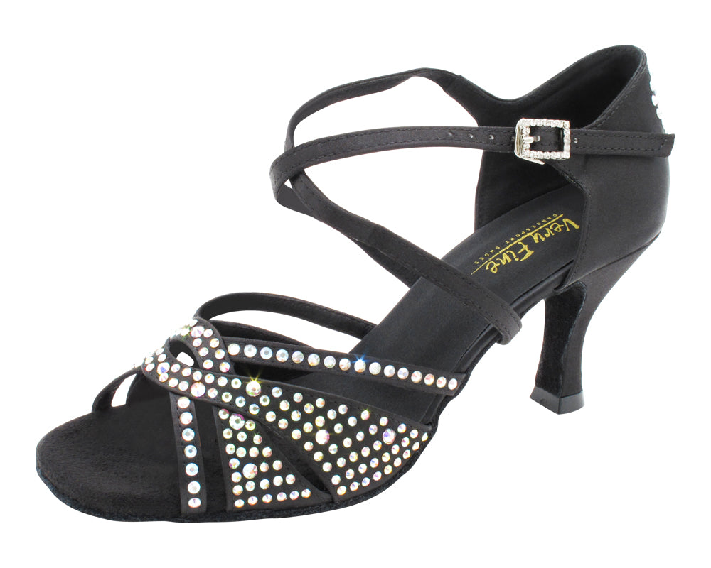 1791Bling Black Satin with 2.75" Flare Heel (1995) in the photo