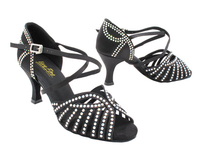 1793Bling Black Satin with 2.75" Flare Heel (1995) in the photo