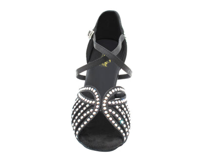 1793Bling Black Satin with 2.75" Flare Heel (1995) in the photo