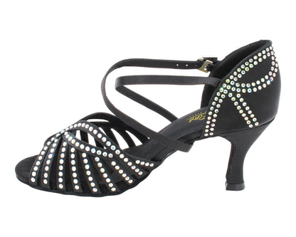 1793Bling Black Satin with 2.75" Flare Heel (1995) in the photo