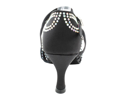 1793Bling Black Satin with 2.75" Flare Heel (1995) in the photo