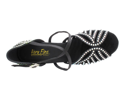 1793Bling Black Satin with 2.75" Flare Heel (1995) in the photo