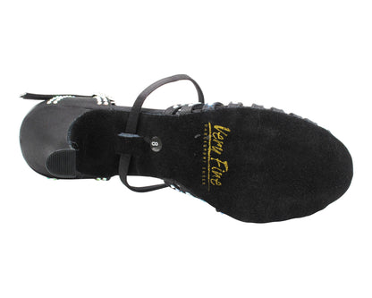 1793Bling Black Satin with 2.75" Flare Heel (1995) in the photo