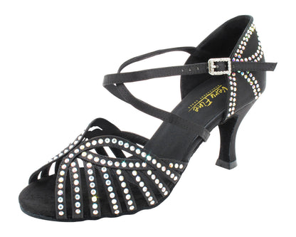 1793Bling Black Satin with 2.75" Flare Heel (1995) in the photo