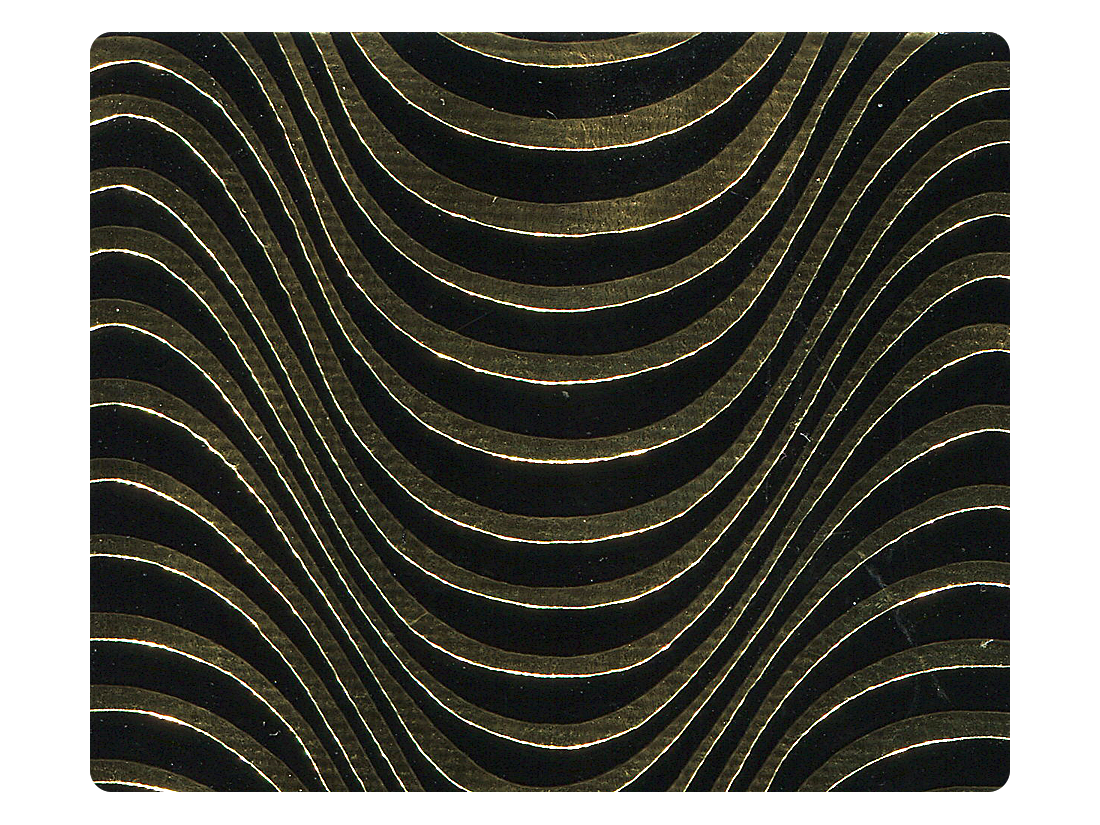 179 Black_Gold Wave PU Fabric Swatch