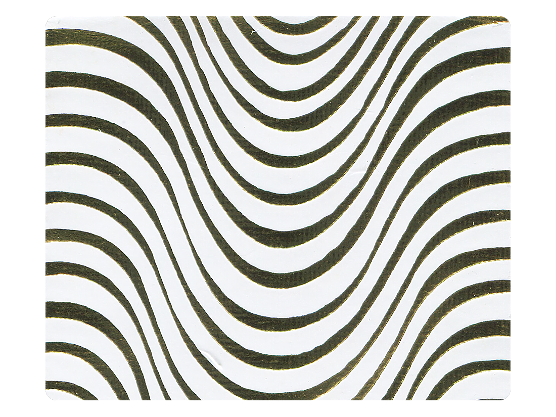 180 White_Gold Wave PU Fabric Swatch