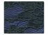 183 Black Lace Dark Blue PU Fabric Swatch