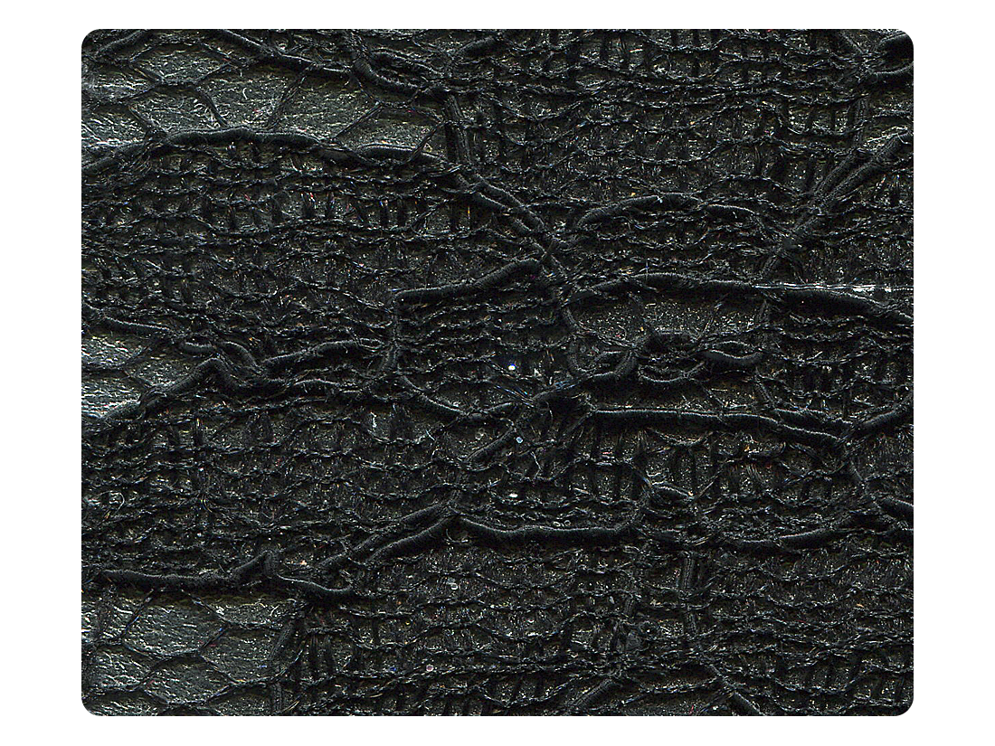 184 Blue Lace Silver PU Fabric Swatch