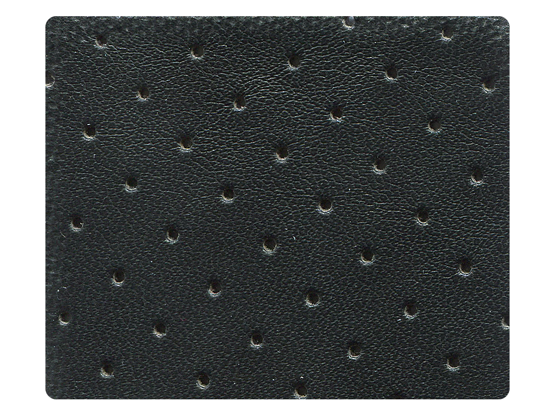 185 Black Perforated PU Fabric Swatch
