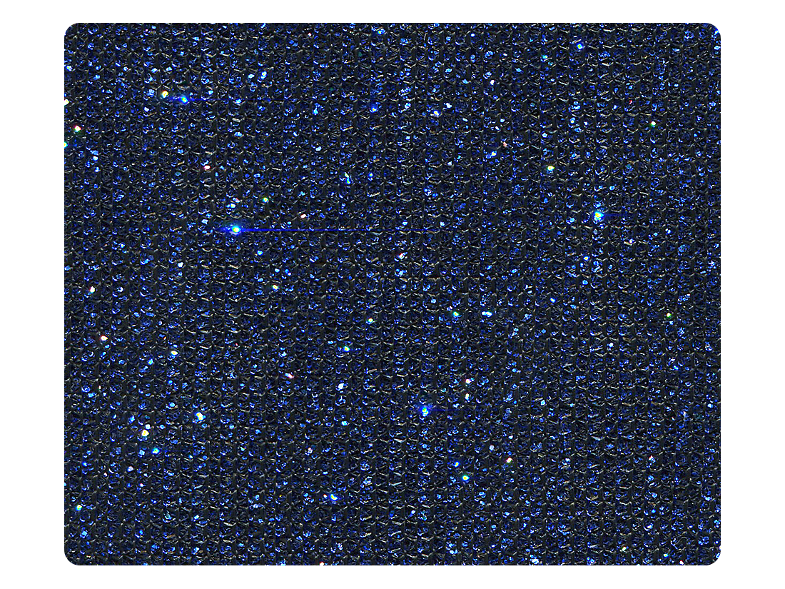 190 Glitter Dark Blue Satin Fabric Swatch