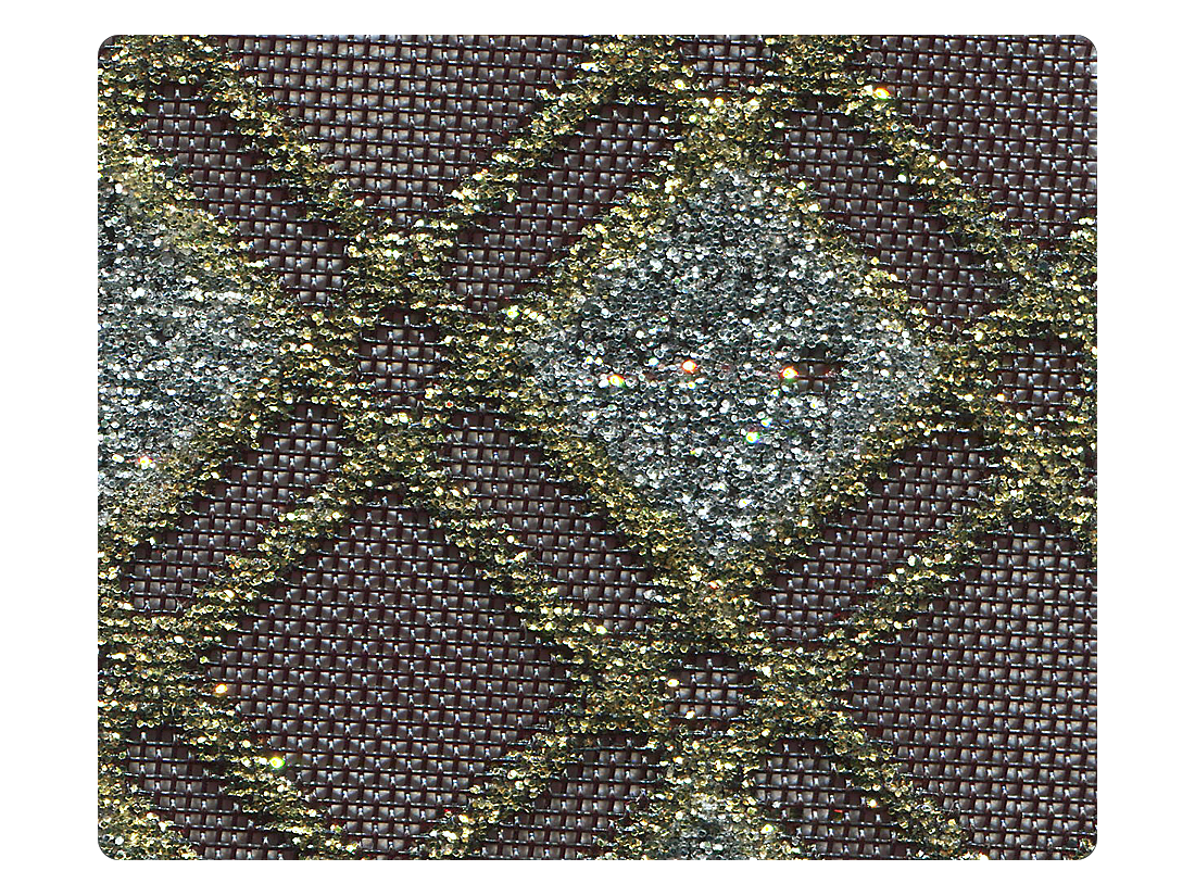 195 Gold_Silver Square Mesh Fabric Swatch
