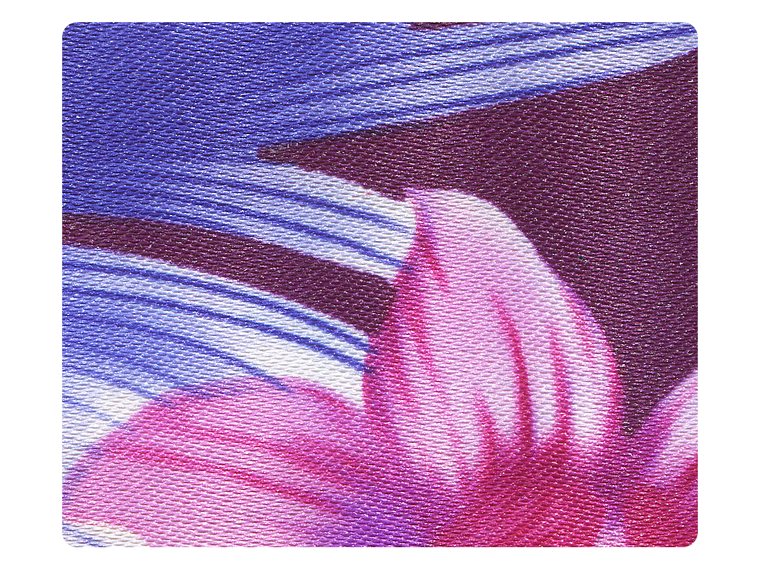 198 Blue &amp; Purple Flower Satin Fabric Swatch