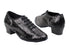 2001 12 Black Sparkle_Black Satin Trim with 1.5" Medium Heel in the photo
